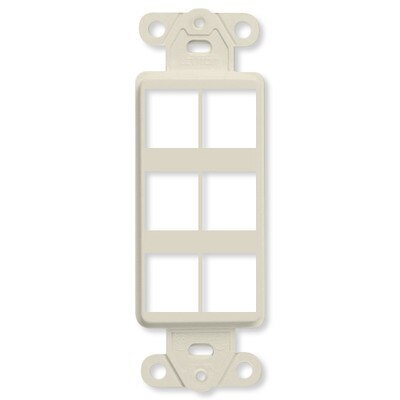 Leviton QuickPort Decora Insert, 6-Port, Light Almond